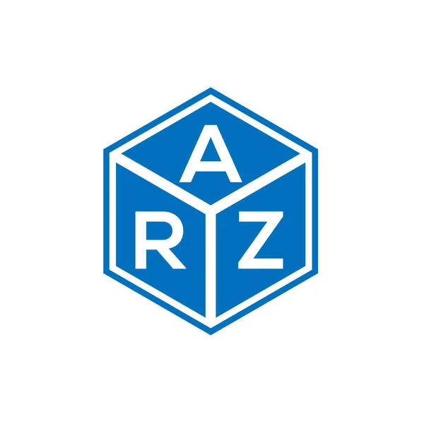 Arz Bokstav Logotyp Design Svart Bakgrund Arz Kreativa Initialer Brev — Stock vektor