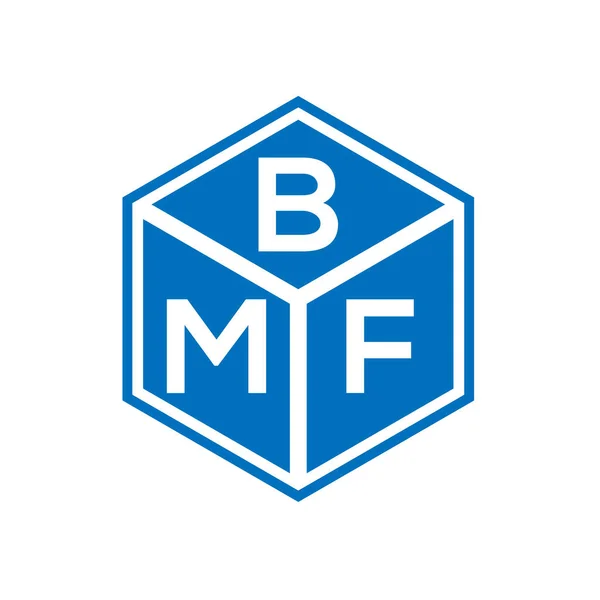 Bmf Brev Logotyp Design Svart Bakgrund Bmf Kreativa Initialer Brev — Stock vektor