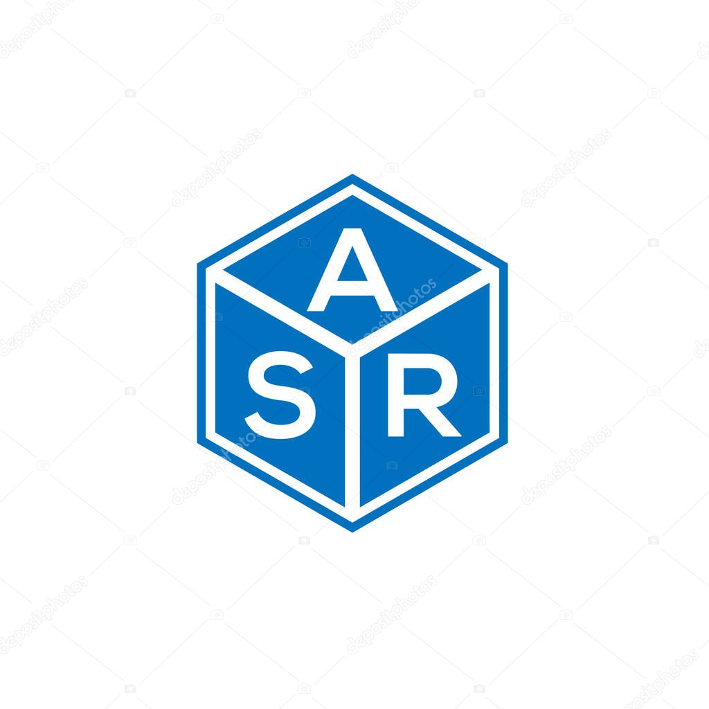 ASR letter logo design on black background. ASR creative initials letter logo concept. ASR letter design.