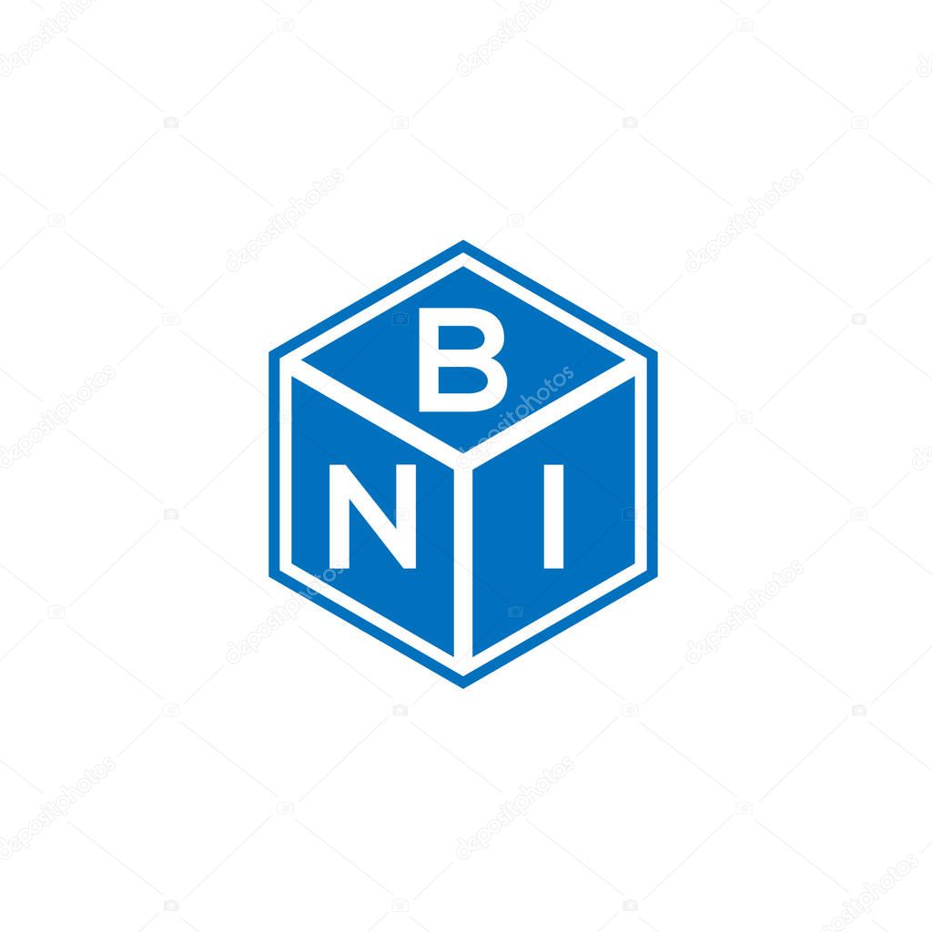 BNI letter logo design on black background. BNI creative initials letter logo concept. BNI letter design.
