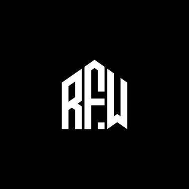 Siyah arka planda RFW harf logosu tasarımı. RFW yaratıcı harflerin baş harfleri logo kavramı. RFW harf dizaynı. RFW harf logosu tasarımı. Siyah arkaplanda. RFW yaratıcı harflerin baş harfleri logo kavramı. RFW harf dizaynı. RFW harf logosu tasarımı.