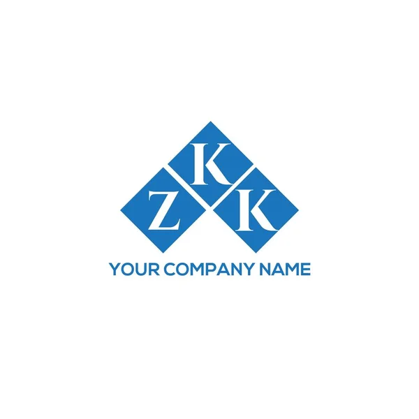 Diseño Del Logotipo Letra Zkk Sobre Fondo Blanco Zkk Iniciales — Vector de stock
