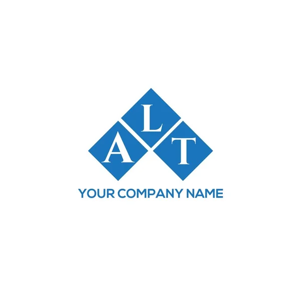 Diseño Del Logotipo Letra Alt Sobre Fondo Blanco Alt Iniciales — Vector de stock