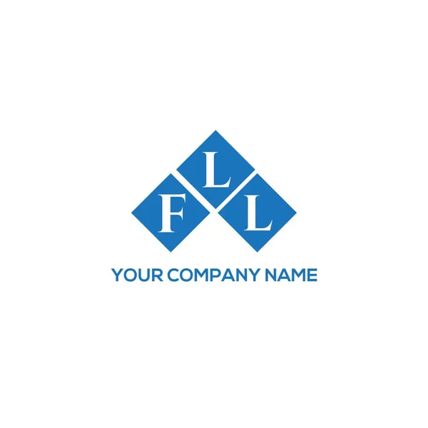 Diseño Del Logotipo Letra Fll Sobre Fondo Blanco Fll Iniciales — Vector de stock