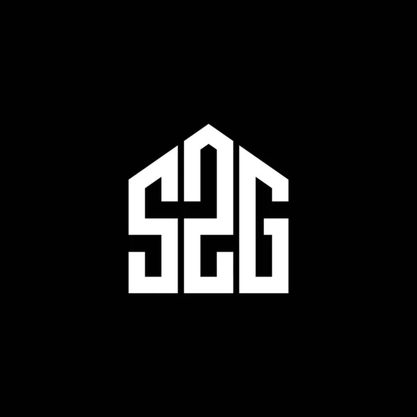Szg Letter Logo Design Black Background Szg Creative Initials Letter — Stock Vector