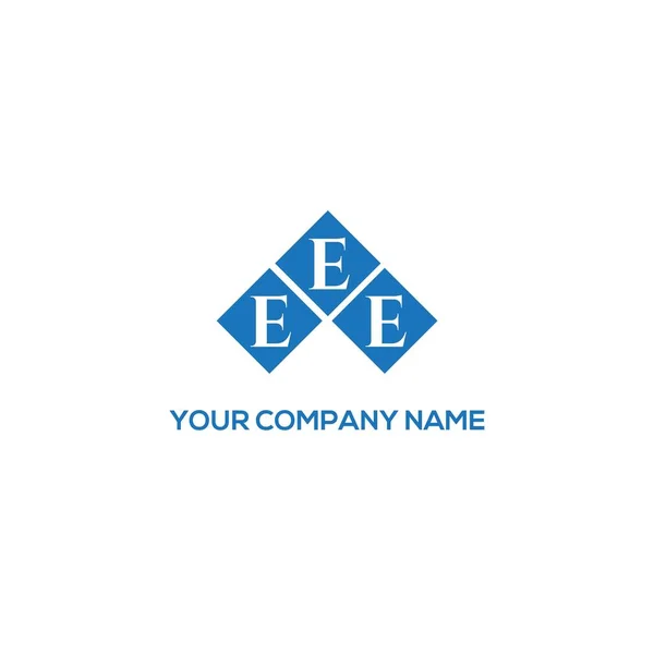 Diseño Del Logotipo Carta Eee Sobre Fondo Negro Eee Iniciales — Vector de stock
