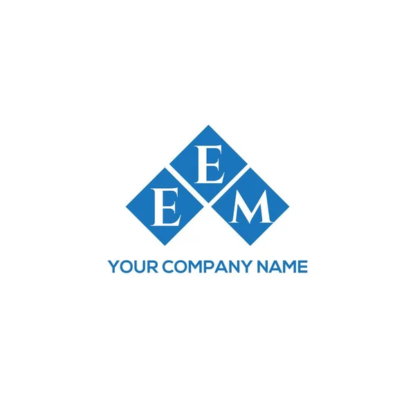 Diseño Del Logotipo Carta Eem Sobre Fondo Negro Eem Iniciales — Vector de stock