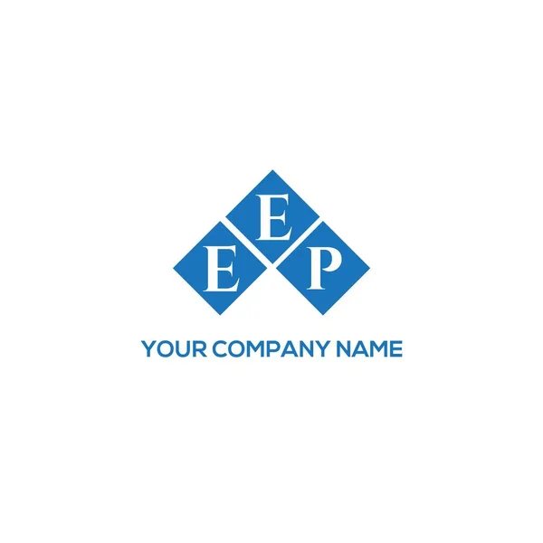 Eep Brev Logotyp Design Svart Bakgrund Eep Kreativa Initialer Brev — Stock vektor