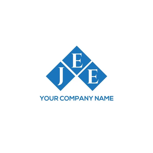 Jee Letter Logo Design Black Background Jee Creative Initials Letter — Stock Vector