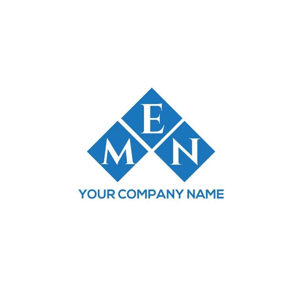 Diseño Del Logotipo Letra Men Sobre Fondo Negro Men Iniciales — Vector de stock