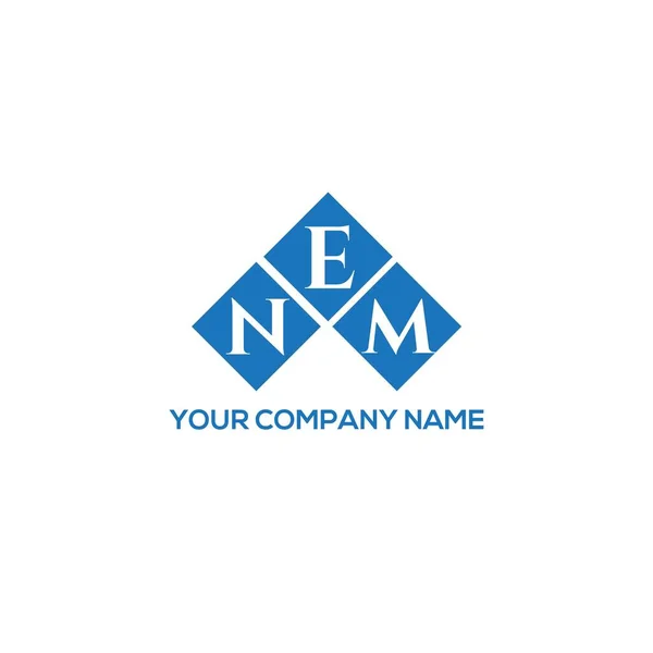 黒い背景にNemの手紙のロゴデザイン Nemクリエイティブイニシャルレターロゴコンセプト Nemレターデザイン — ストックベクタ