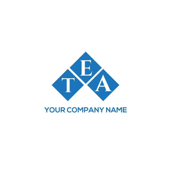 Tea Letter Logo Design Black Background Tea Creative Initials Letter — Stock Vector