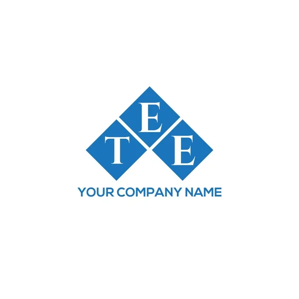Tee Brev Logotyp Design Svart Bakgrund Tee Kreativa Initialer Brev — Stock vektor