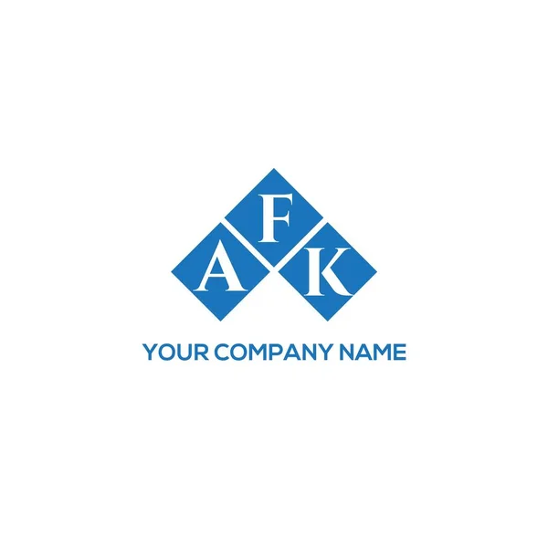 Afk Design Logotipo Carta Fundo Preto Afk Iniciais Criativas Conceito — Vetor de Stock