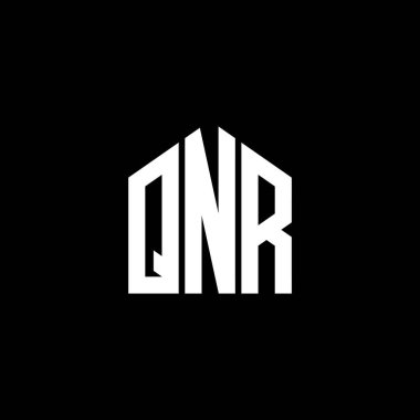 Siyah arka planda QNR harf logosu tasarımı. QNR yaratıcı harflerin baş harfleri logo kavramı. QNR harf tasarımı.