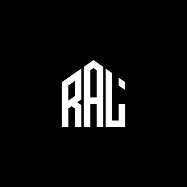 Kara arka planda RAL harf logosu tasarımı. RAL yaratıcı harf logosu konsepti. RAL harf dizaynı. RAL harf logosu dizaynı. RAL yaratıcı harf logosu konsepti. RAL harf tasarımı.