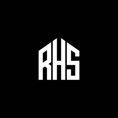 Siyah arka planda RHS harf logosu tasarımı. RHS yaratıcı harflerin baş harfleri logo kavramı. RHS harf dizaynı. RHS harfi logo tasarımı. Siyah arkaplanda. RHS yaratıcı harflerin baş harfleri logo kavramı. RHS harf tasarımı. RHS harfi logo tasarımı.