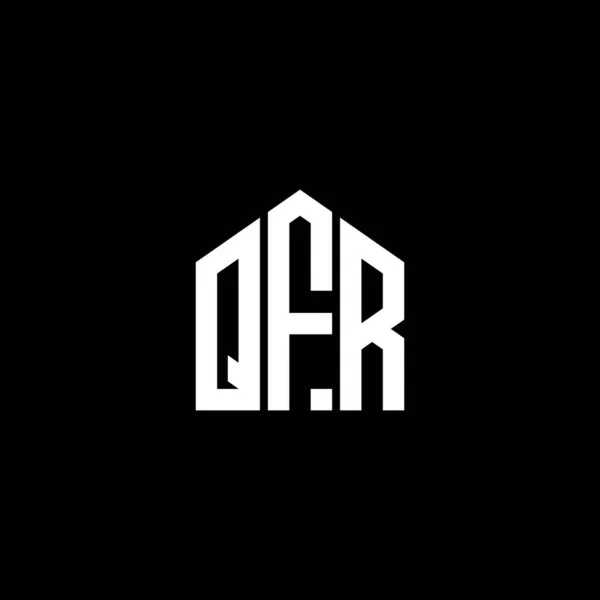 Black Arka Planında Qfr Harfi Logo Tasarımı Qfr Yaratıcı Harflerin — Stok Vektör