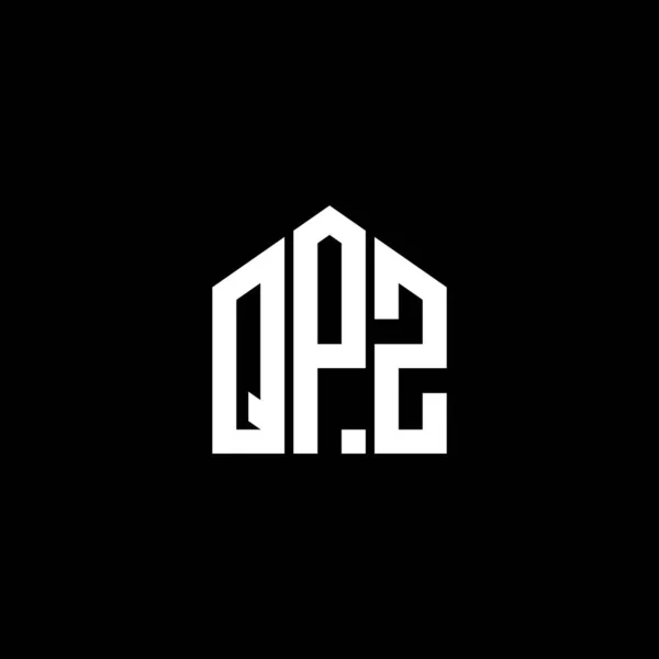 Diseño Del Logotipo Letra Qpz Sobre Fondo Negro Qpz Iniciales — Archivo Imágenes Vectoriales