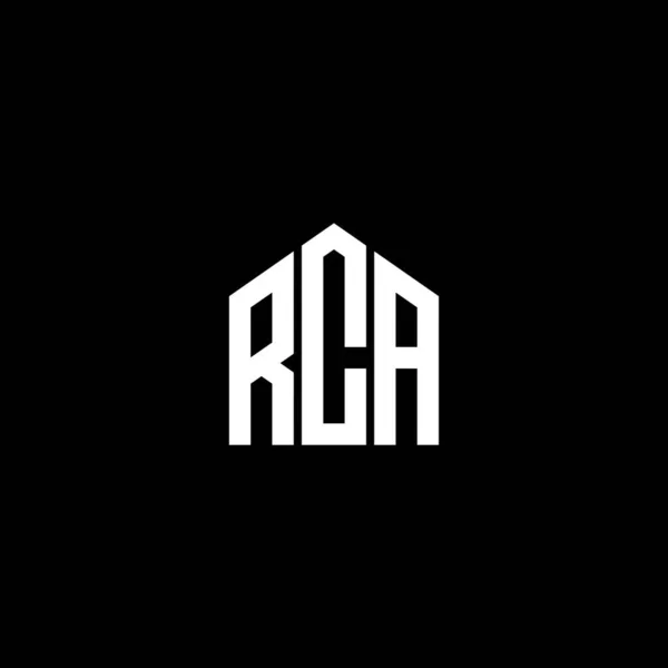 Diseño Del Logotipo Letra Rca Sobre Fondo Negro Rca Iniciales — Vector de stock
