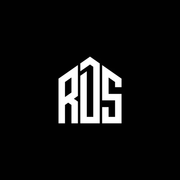 Дизайн Логотипа Rds Черном Фоне Концепция Логотипа Буквенными Инициалами Rds — стоковый вектор