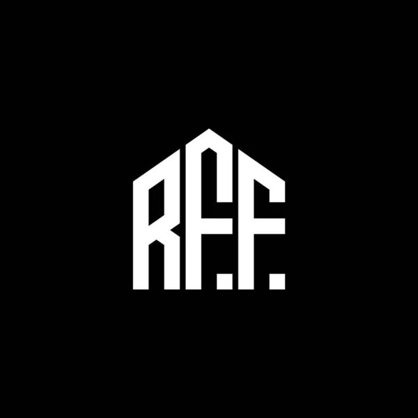 Rff Brev Logotyp Design Svart Bakgrund Rff Kreativa Initialer Brev — Stock vektor