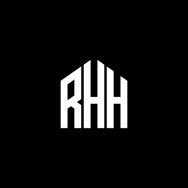 Rhh Písmeno Logo Design Černém Pozadí Rhh Kreativní Iniciály Koncept — Stockový vektor