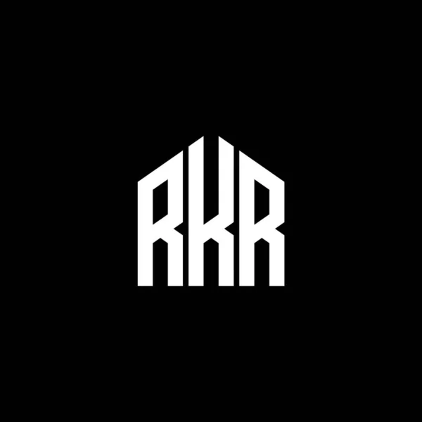 Siyah Arka Planda Rkr Harf Logosu Tasarımı Rkr Yaratıcı Harflerin — Stok Vektör