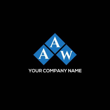 Siyah arka planda AAW harf logosu tasarımı. Yaratıcı harflerin baş harfleri logo konsepti. AAW harf tasarımı. AW harfi logo tasarımı. Yaratıcı harflerin baş harfleri logo konsepti. AAW harf tasarımı. BLACK backgrou üzerinde AW harf logosu tasarımı