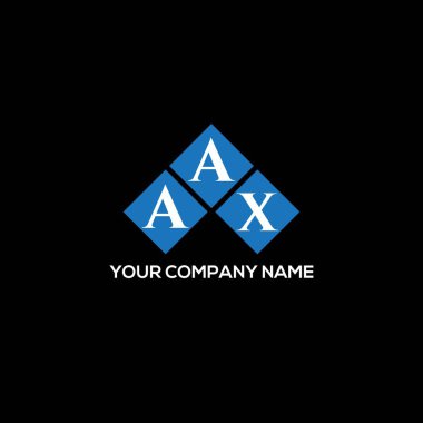 Siyah arkaplanda AAX harfli logo tasarımı. AAX yaratıcı harflerin baş harfleri logo kavramı. AAX harf tasarımı.