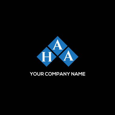 Siyah arka planda HAA harf logosu tasarımı. Yaratıcı harflerin baş harfleri logo konsepti. HAA harf tasarımı.