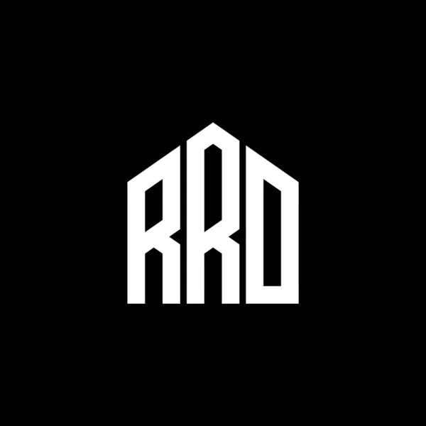 Rro Brev Logotyp Design Svart Bakgrund Rro Kreativa Initialer Brev — Stock vektor