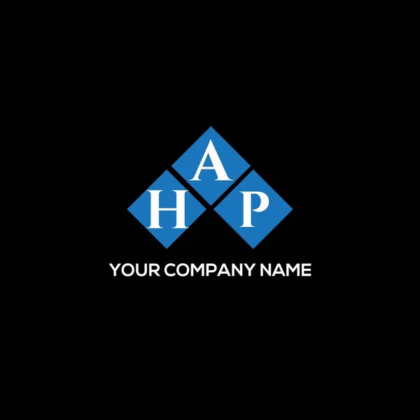 Hap Letter Logo Design Black Background Hap Creative Initials Letter — Stock Vector