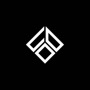 Siyah arka planda UOO harf logosu tasarımı. UOO yaratıcı harflerin baş harfleri logo kavramı. UOO harf tasarımı.