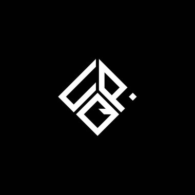 Siyah arka planda UPQ harfi logo tasarımı. UPQ yaratıcı harflerin baş harfleri logo kavramı. UPQ harf tasarımı.