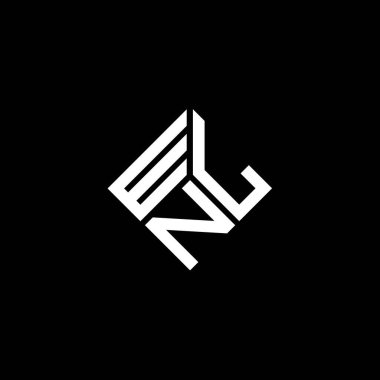 Siyah arkaplanda WLN harf logosu tasarımı. WLN yaratıcı harf logosu konsepti. WLN harf tasarımı.