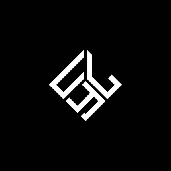 Design Logotipo Letra Uly Fundo Preto Últimas Iniciais Criativas Conceito —  Vetores de Stock