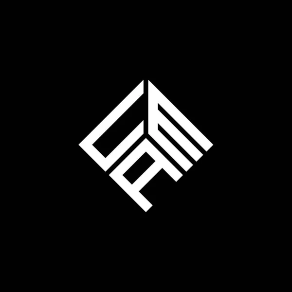 Uma Letter Logo Design Black Background Uma Creative Initials Letter — Stock Vector