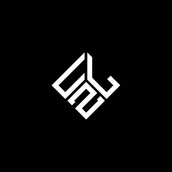 Diseño Del Logotipo Letra Ulz Sobre Fondo Negro Ulz Iniciales — Archivo Imágenes Vectoriales