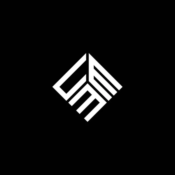 Projekt Logo Litery Umm Czarnym Tle Kreatywne Inicjały Umm Koncepcja — Wektor stockowy