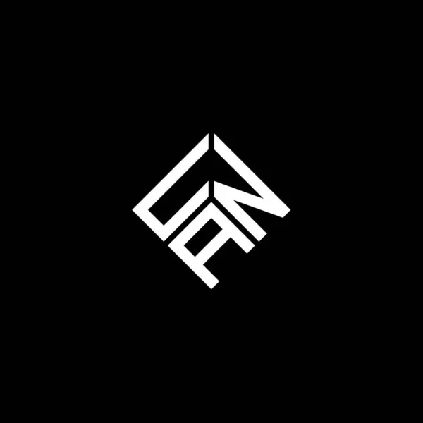 黒を基調としたUnaの文字ロゴデザイン Unaクリエイティブイニシャルレターロゴコンセプト Unaレターデザイン — ストックベクタ