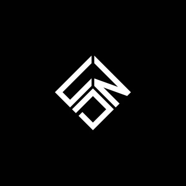 Und Letter Logo Ontwerp Zwarte Achtergrond Und Creatieve Initialen Letter — Stockvector