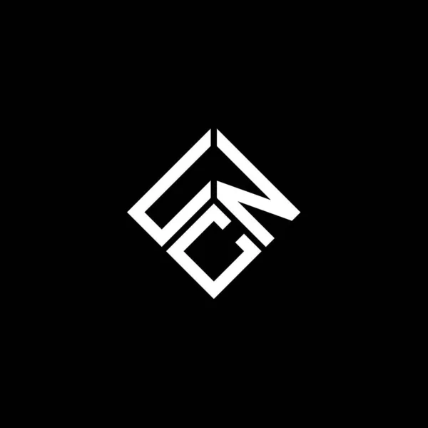 Unc Letter Logo Ontwerp Zwarte Achtergrond Unc Creatieve Initialen Letter — Stockvector