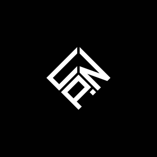 Projekt Logo Unp Czarnym Tle Inicjały Twórcze Unp Koncepcja Logo — Wektor stockowy