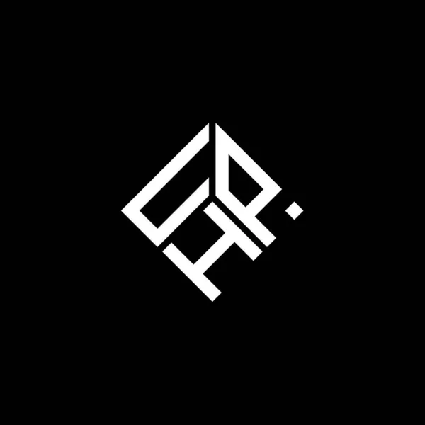 Siyah Arka Planda Uph Harf Logosu Tasarımı Uph Yaratıcı Harflerin — Stok Vektör
