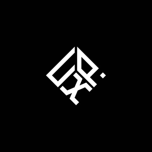 Σχεδιασμός Λογότυπου Γραμμάτων Upx Μαύρο Φόντο Upx Δημιουργικά Αρχικά Γράμμα — Διανυσματικό Αρχείο