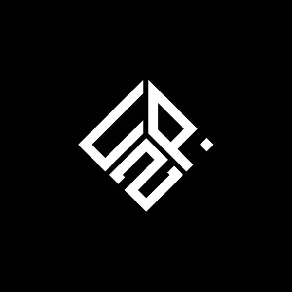 Upz Lettre Logo Design Sur Fond Noir Upz Initiales Créatives — Image vectorielle
