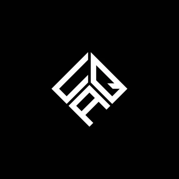 Uqa Letter Logo Design Black Background Uqa Creative Initials Letter — Stock Vector