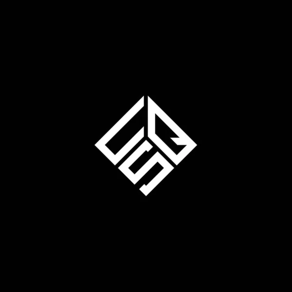 Uqs Letter Logo Design Black Background Uqs Creative Initials Letter — Stock Vector