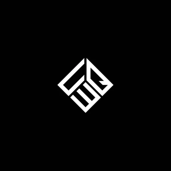 Uqw Logo Ontwerp Zwarte Achtergrond Uqw Creatieve Initialen Letter Logo — Stockvector